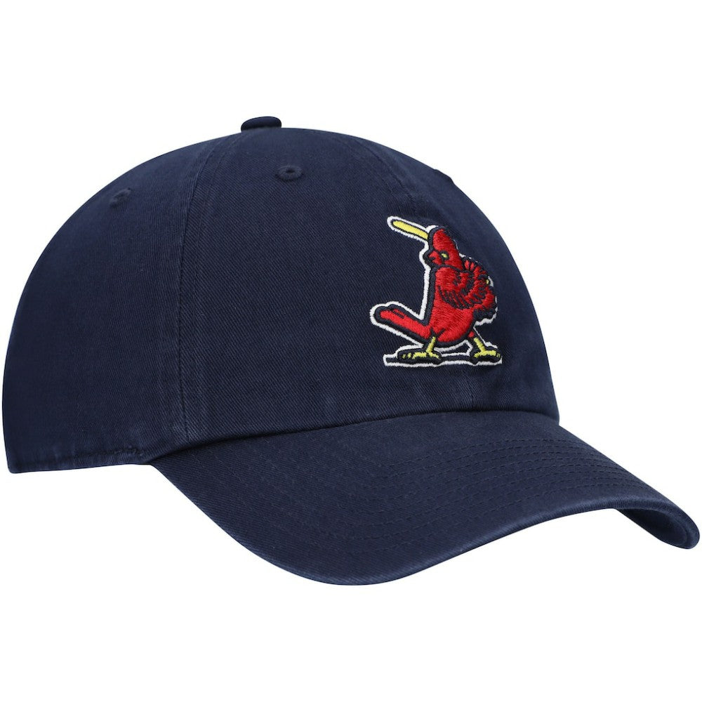 St. Louis Cardinals Logo Cooperstown Collection Clean Up Adjustable Hat Navy