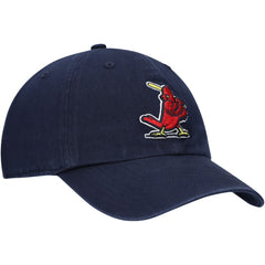 St. Louis Cardinals Logo Cooperstown Collection Clean Up Adjustable Hat Navy