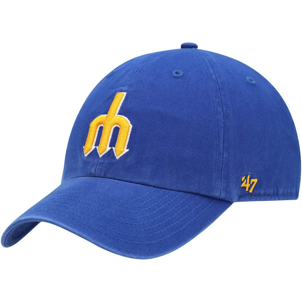 Seattle Mariners 1977 Logo Cooperstown Collection Clean Up Adjustable Hat Royal