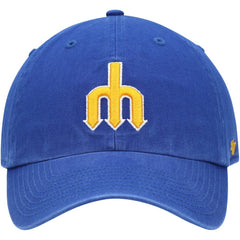 Seattle Mariners 1977 Logo Cooperstown Collection Clean Up Adjustable Hat Royal
