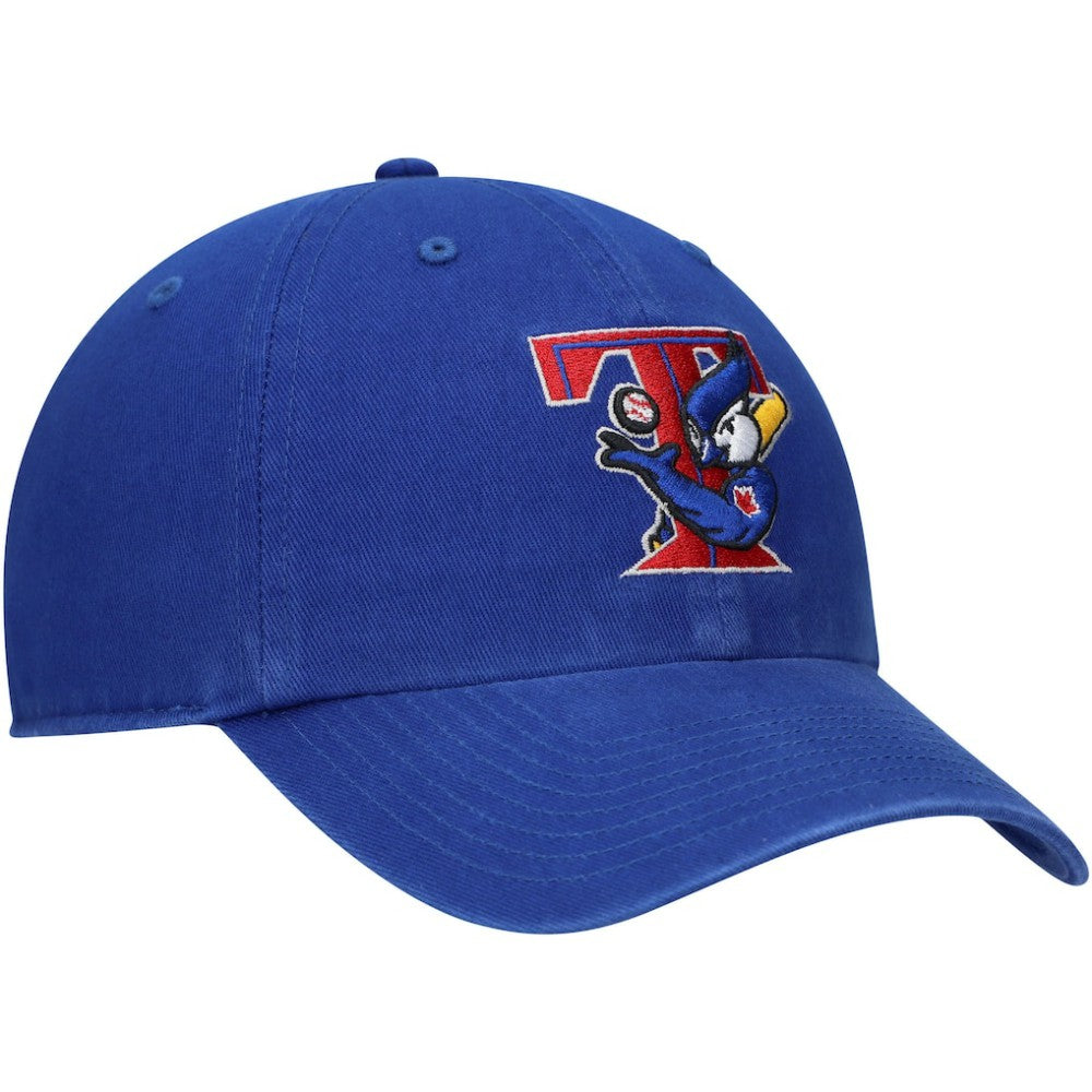 Toronto Blue Jays Team Logo Cooperstown Collection Clean Up Adjustable Hat Royal