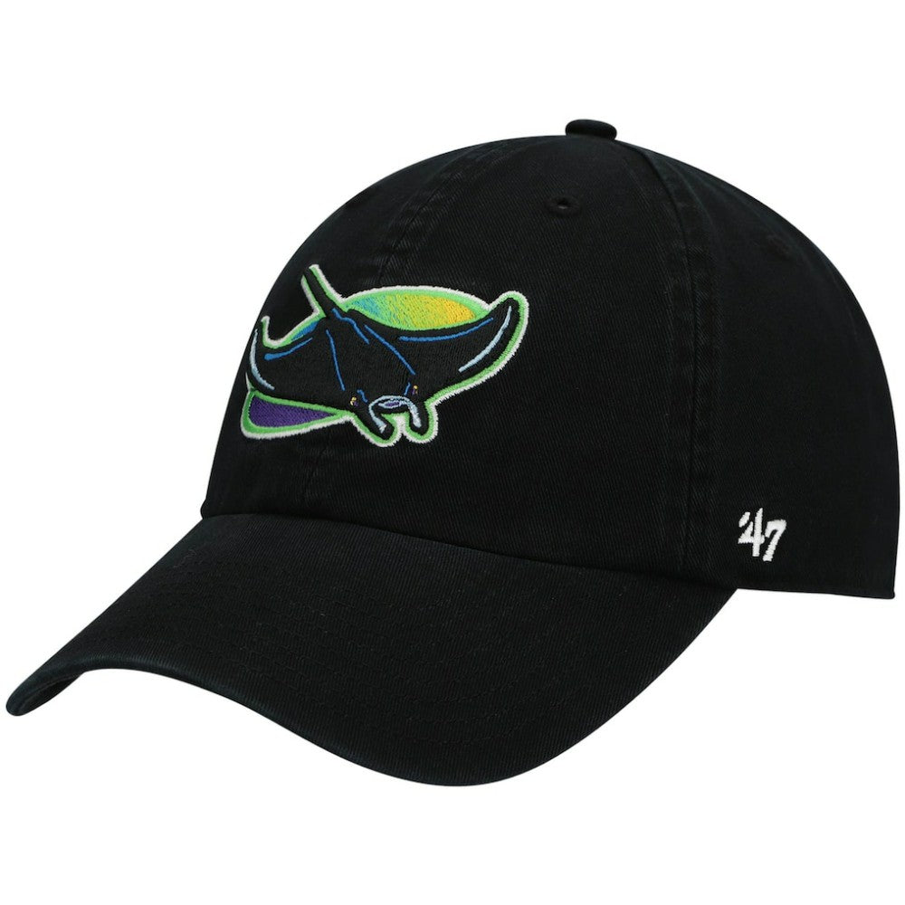 Tampa Bay Rays 2000 Logo Cooperstown Collection Clean Up Adjustable Hat Black