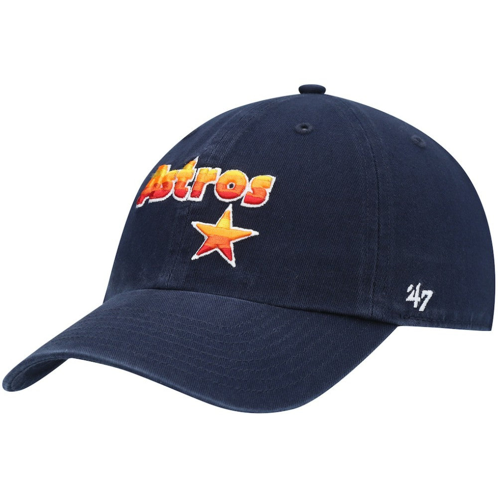 Houston Astros Logo Cooperstown Collection Clean Up Adjustable Hat Navy