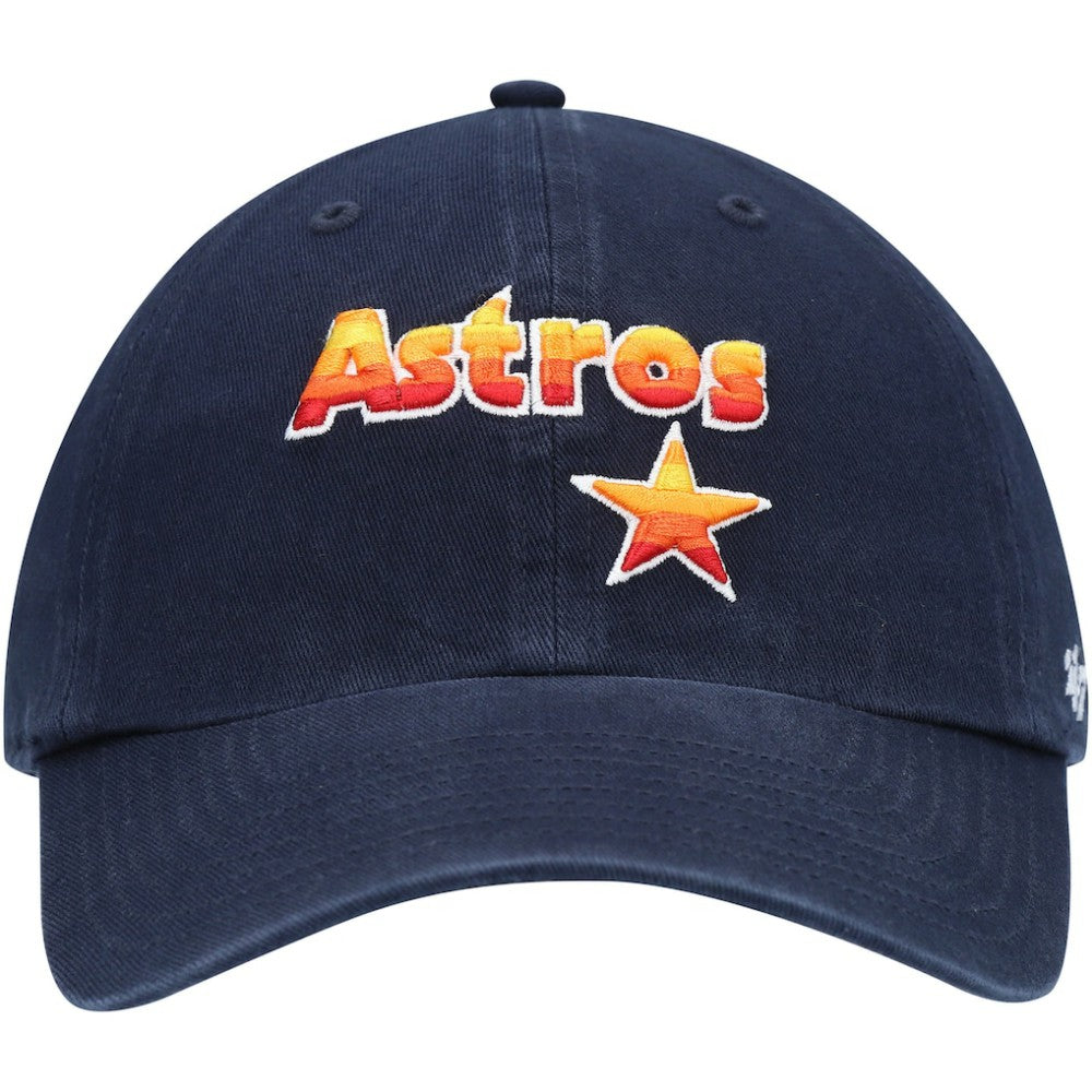Houston Astros Logo Cooperstown Collection Clean Up Adjustable Hat Navy