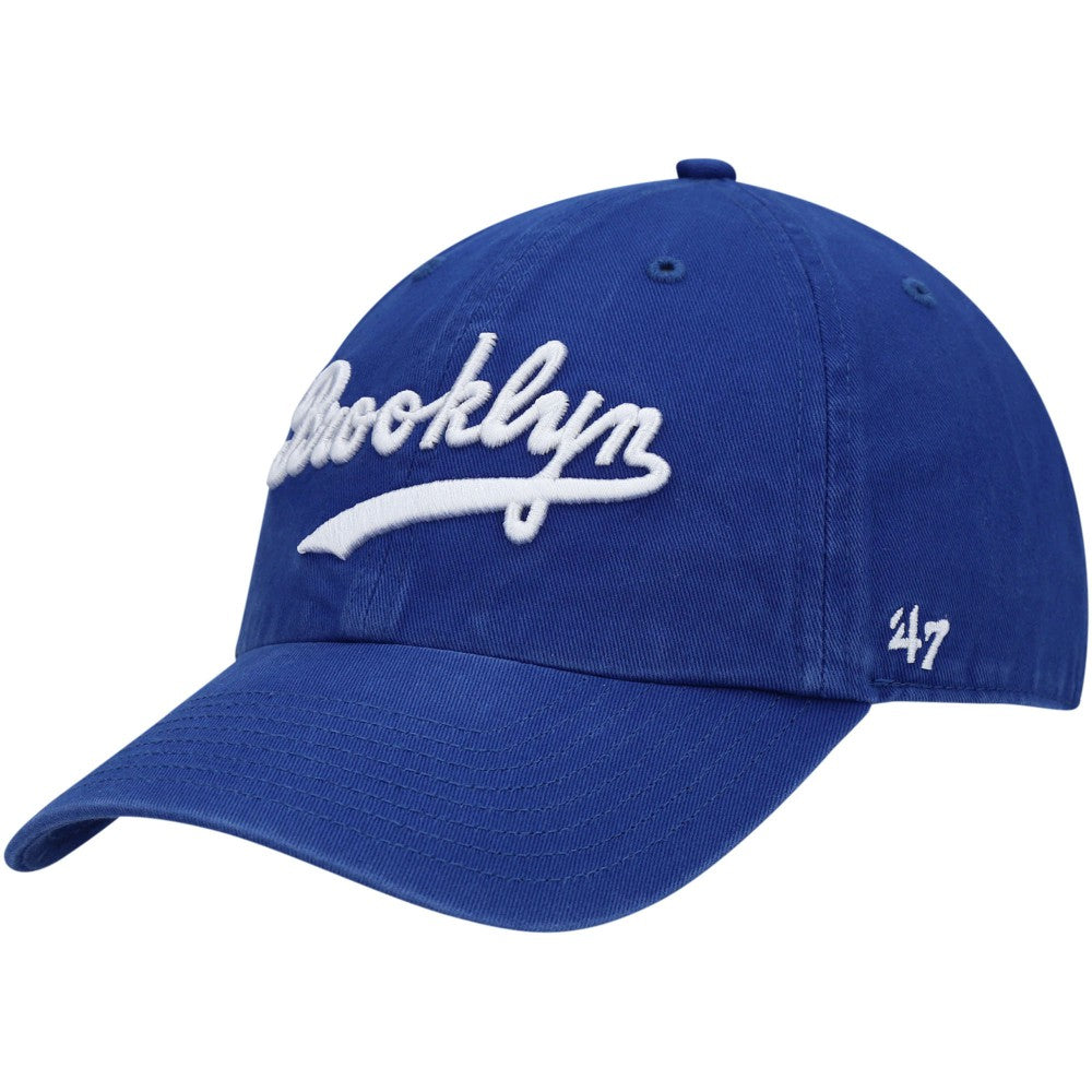 Brooklyn Dodgers Logo Cooperstown Collection Clean Up Adjustable Hat Royal