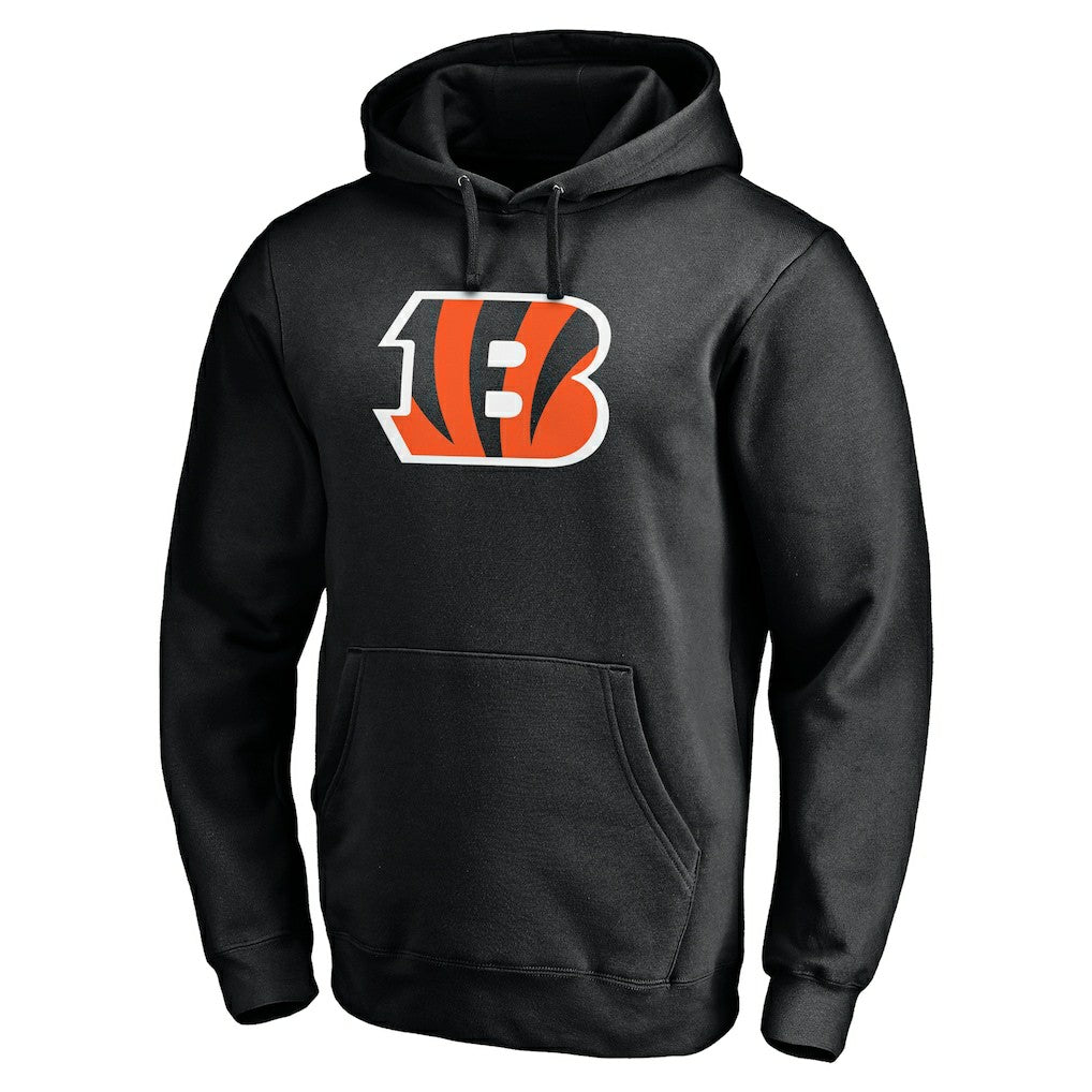 Cincinnati Bengals Primary Logo Fitted Pullover Hoodie - Black outlet