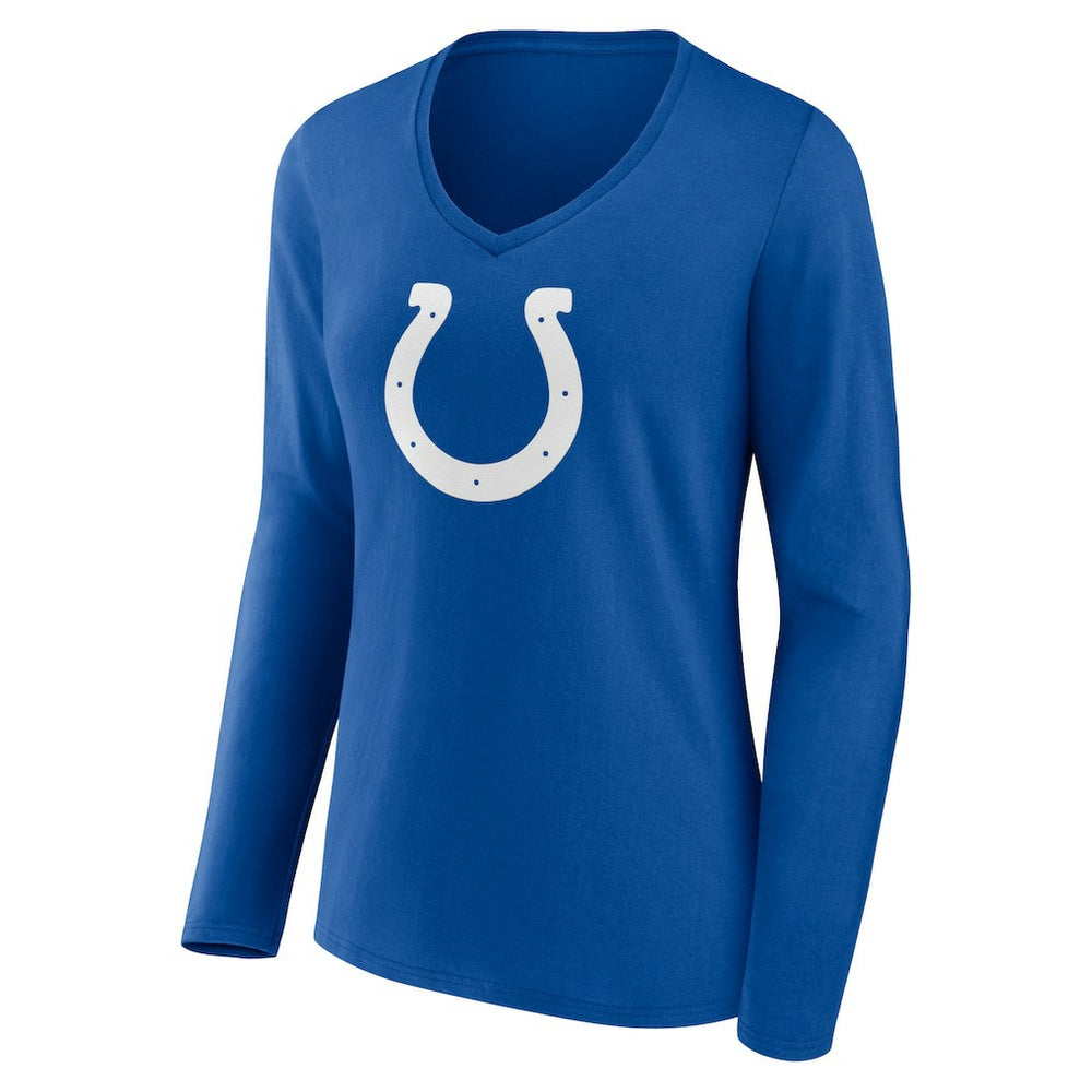 Indianapolis Colts Women's Primary Team Logo Long Sleeve V-Neck T-Shirt - Royal outlet