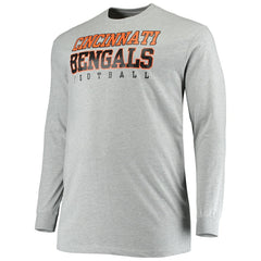 Cincinnati Bengals Big & Tall Practice Long Sleeve T-Shirt - Heathered Gray outlet