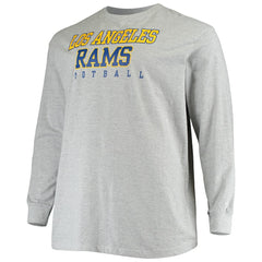 Los Angeles Rams Big & Tall Practice Long Sleeve T-Shirt - Heathered Gray on sale