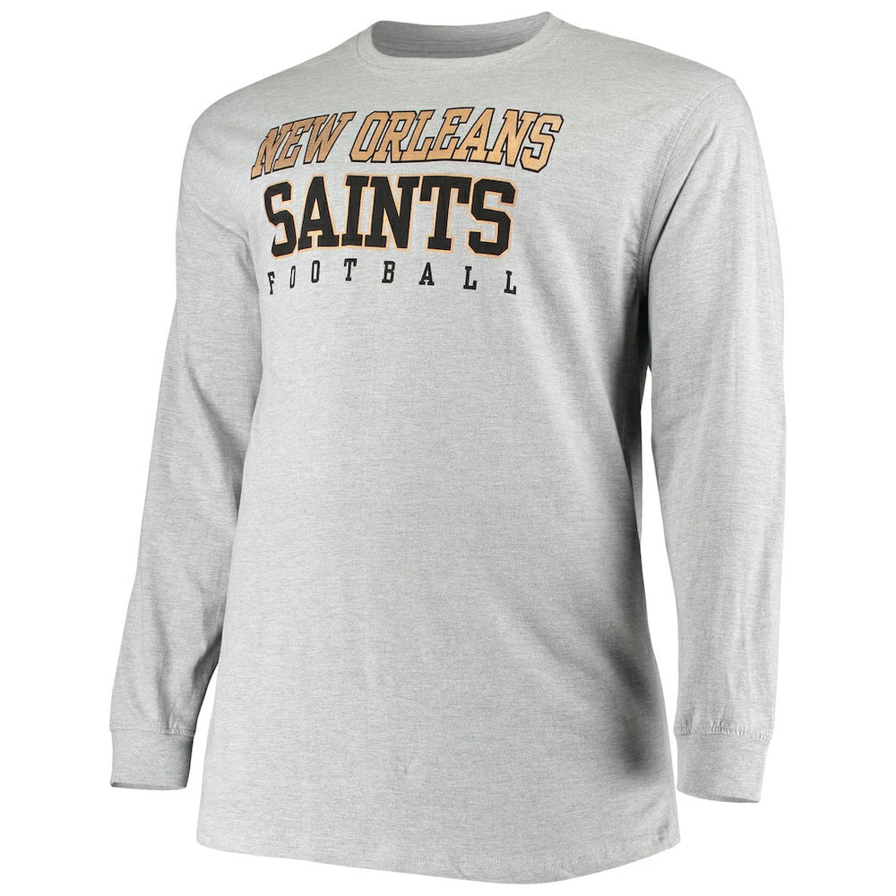 New Orleans Saints Big & Tall Practice Long Sleeve T-Shirt - Heathered Gray online