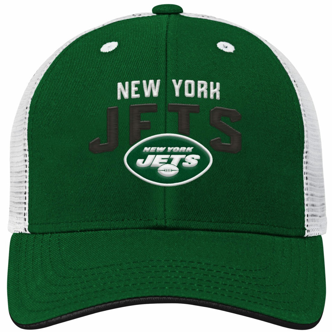 New York Jets Youth Core Lockup Adjustable Hat - Green/White cheap