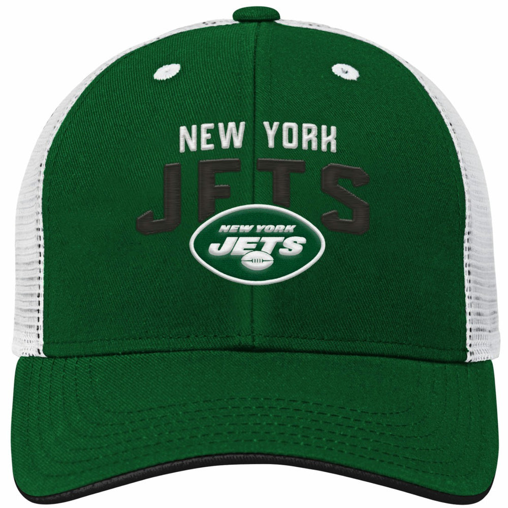New York Jets Youth Core Lockup Adjustable Hat - Green/White cheap