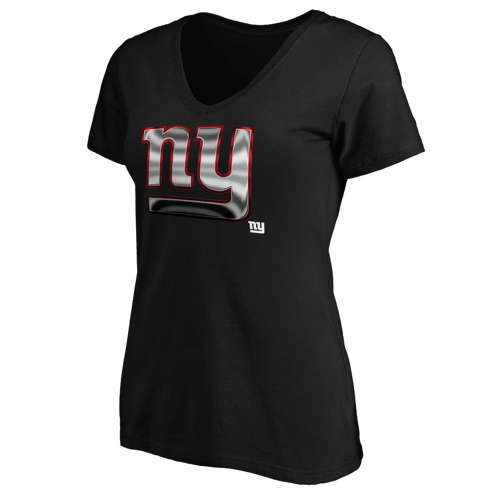 New York Giants Women's Midnight Mascot Logo V-Neck T-Shirt - Black for sale