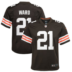 Denzel Ward Cleveland Browns Youth Game Jersey - Brown for sale