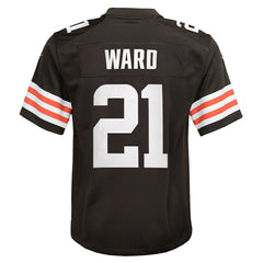 Denzel Ward Cleveland Browns Youth Game Jersey - Brown for sale