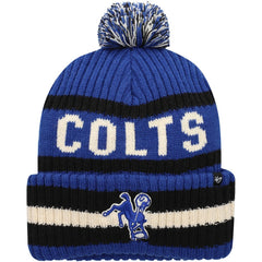 Indianapolis Colts '47 Bering Cuffed Knit Hat with Pom - Royal discount