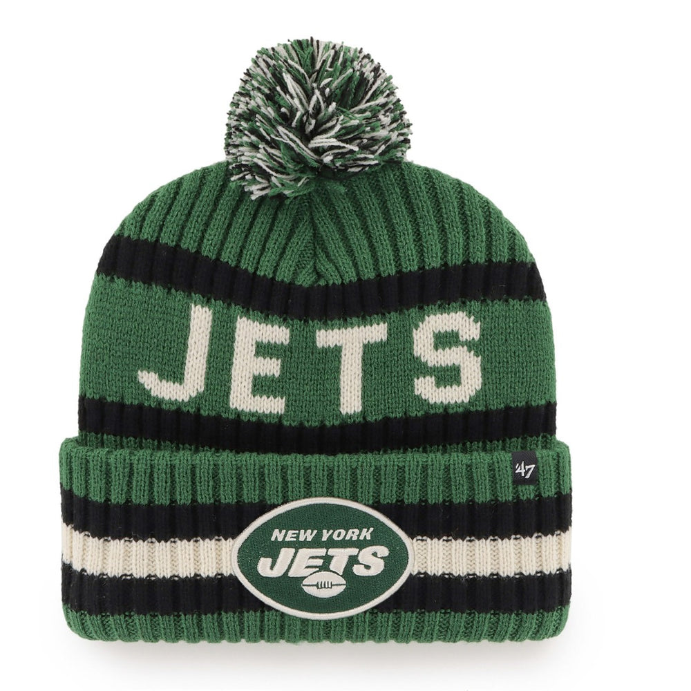 New York Jets '47 Bering Cuffed Knit Hat with Pom - Green discount