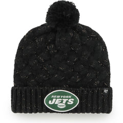 New York Jets '47 Women's Fiona Logo Cuffed Knit Hat with Pom - Black sale