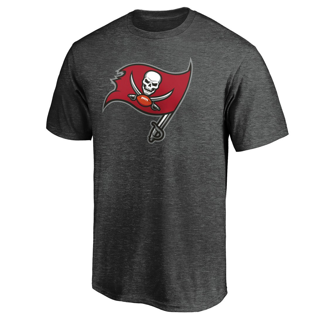 Tampa Bay Buccaneers Primary Logo T-Shirt - Heather Charcoal sale