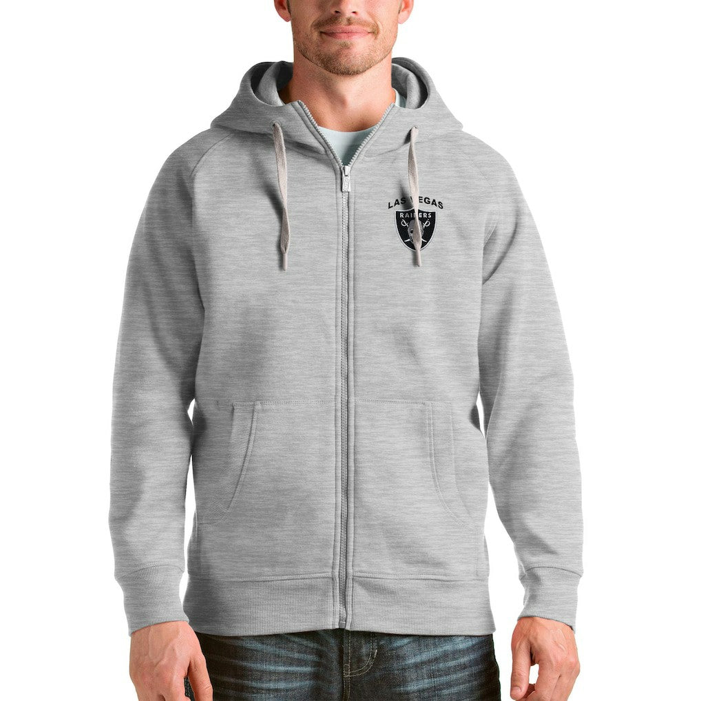 Las Vegas Raiders Antigua Victory Full-Zip Hoodie - Heather Gray online