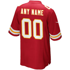 Kansas City Chiefs Custom Game Jersey - Red discount