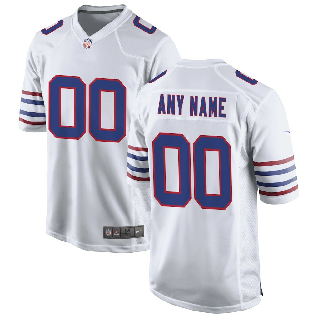 Buffalo Bills Alternate Custom Game Jersey - White for sale