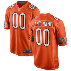 Chicago Bears Alternate Custom Game Jersey - Orange sale