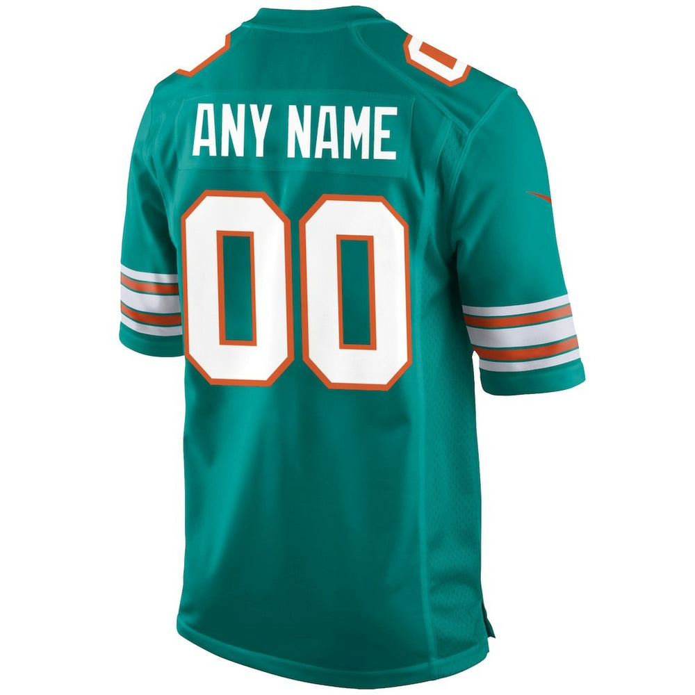 Miami Dolphins Alternate Custom Game Jersey - Aqua outlet