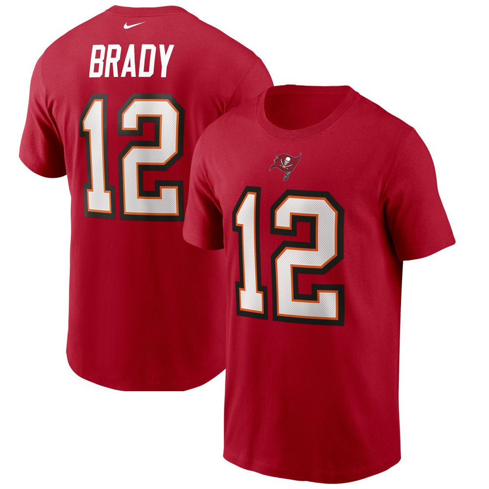 Tom Brady Tampa Bay Buccaneers Name & Number T-Shirt - Red for sale