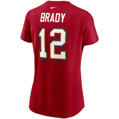 Tom Brady Tampa Bay Buccaneers Women's Name & Number T-Shirt - Red for sale