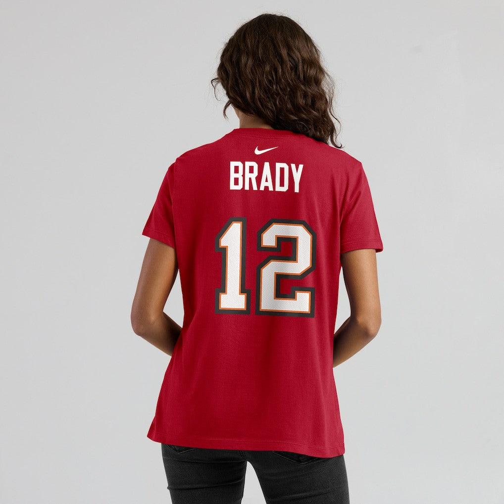 Tom Brady Tampa Bay Buccaneers Women's Name & Number T-Shirt - Red for sale