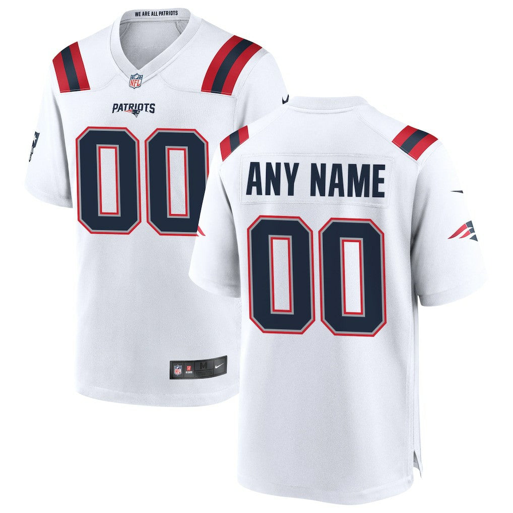New England Patriots Custom Game Jersey - White for sale