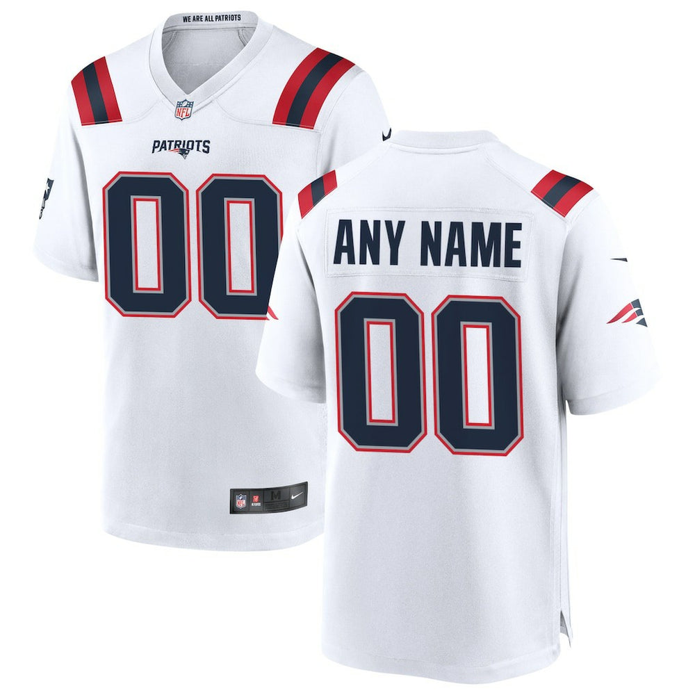 New England Patriots Custom Game Jersey - White for sale