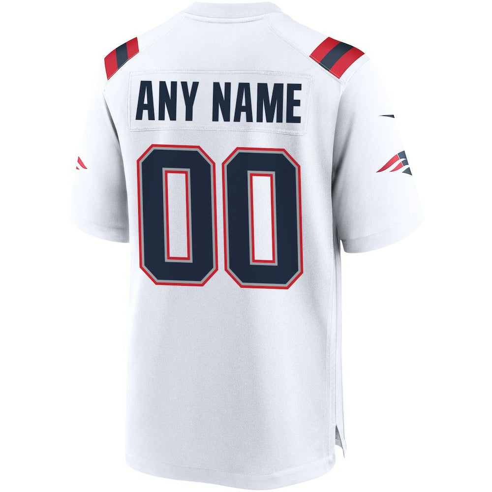 New England Patriots Custom Game Jersey - White for sale
