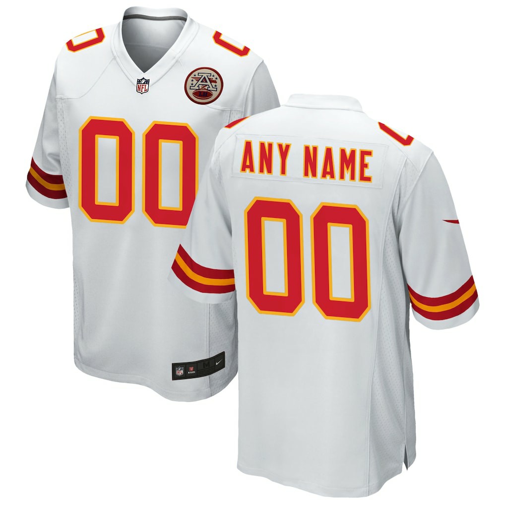 Kansas City Chiefs Custom Game Jersey - White on sale