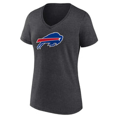 Buffalo Bills Women's Primary Team Logo V-Neck T-Shirt - Charcoal on sale