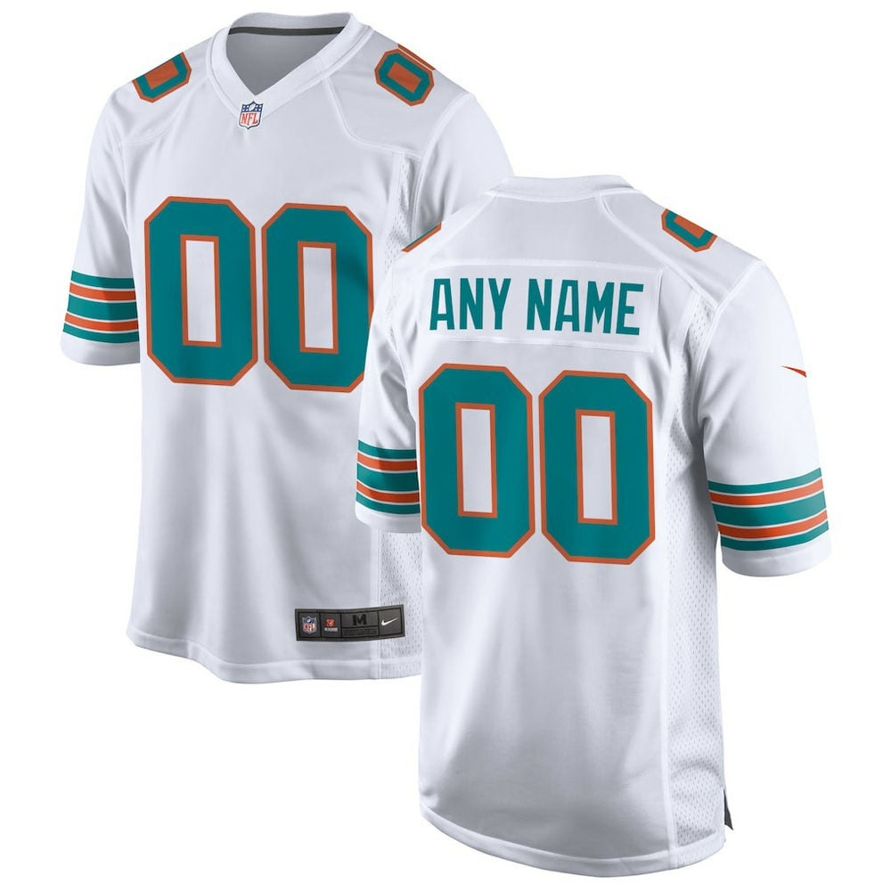 Miami Dolphins Alternate Custom Game Jersey - White discount
