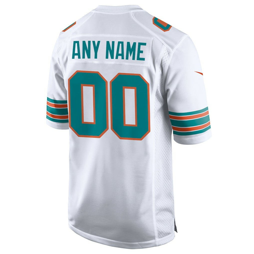 Miami Dolphins Alternate Custom Game Jersey - White discount