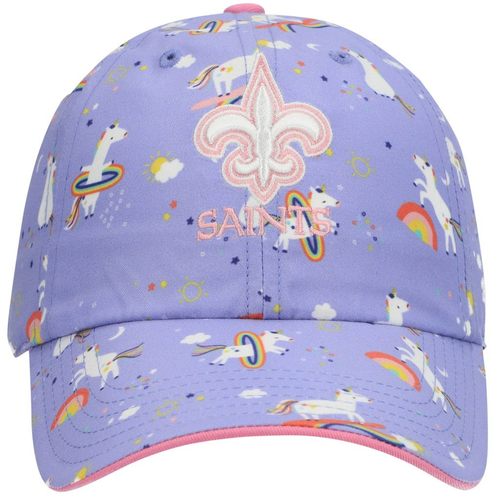 New Orleans Saints '47 Girls Preschool Unicorn Clean Up Adjustable Hat - Purple outlet