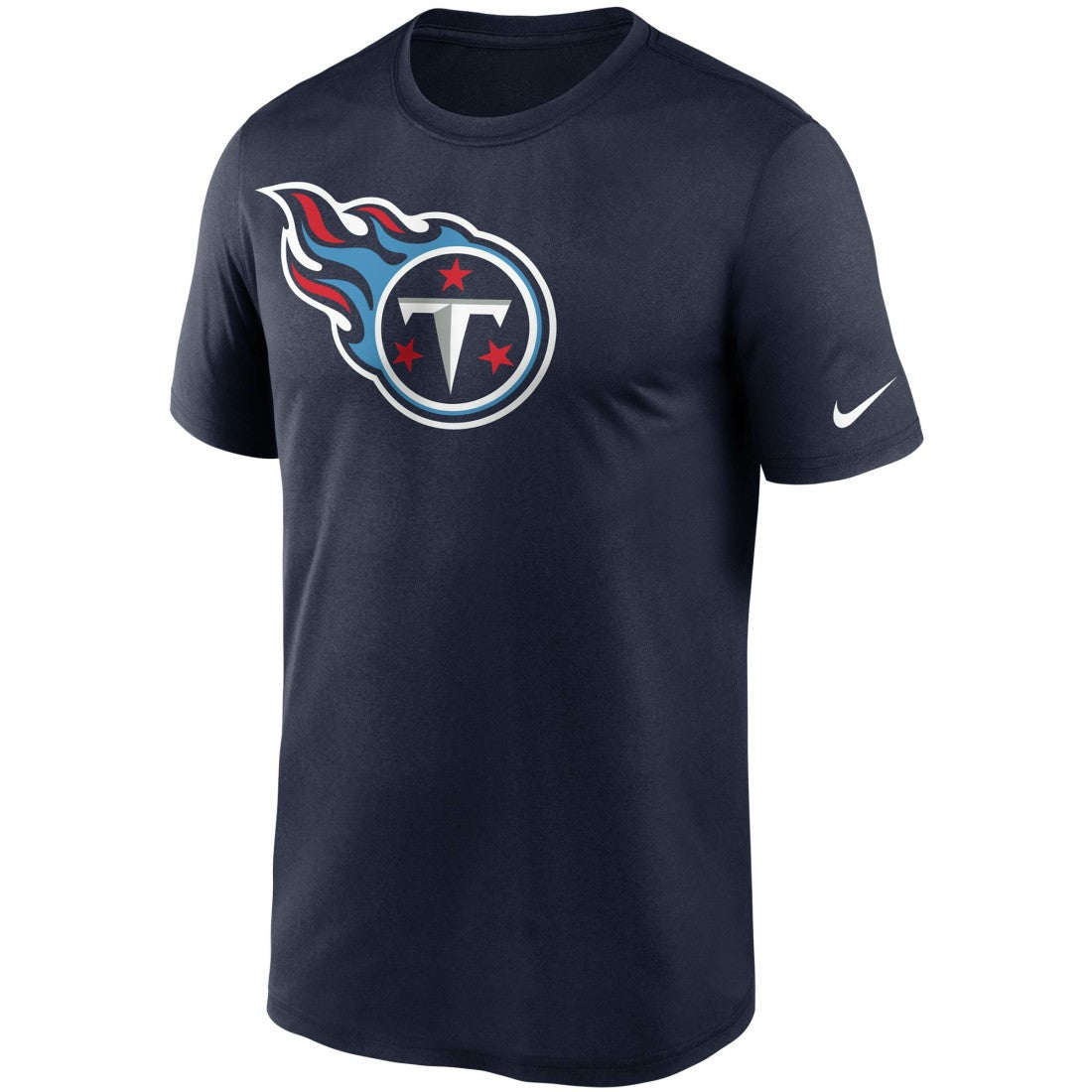 Tennessee Titans Logo Essential Legend Performance T-Shirt - Navy for sale