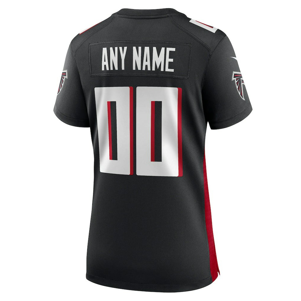 Atlanta Falcons Women's Custom Game Jersey - Black on sale