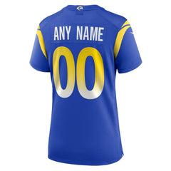 Los Angeles Rams Women's Custom Game Jersey - Royal outlet
