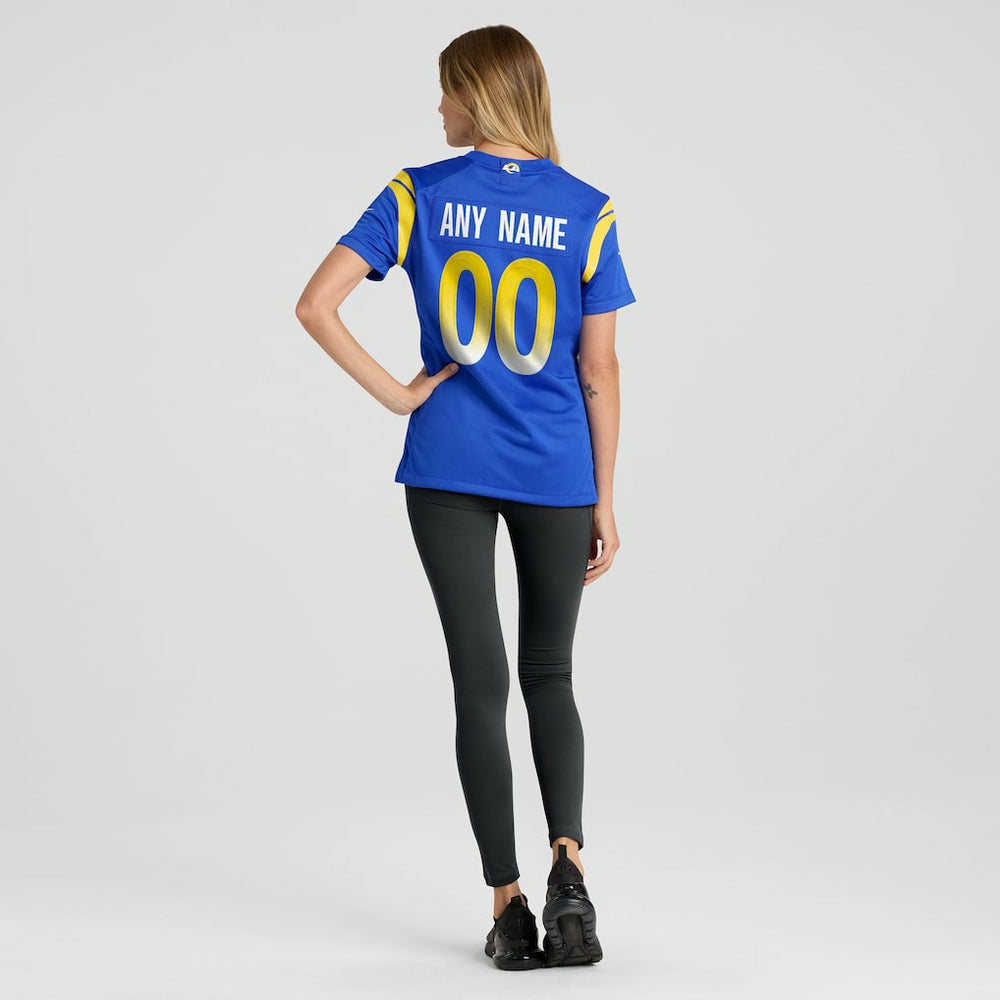Los Angeles Rams Women's Custom Game Jersey - Royal outlet