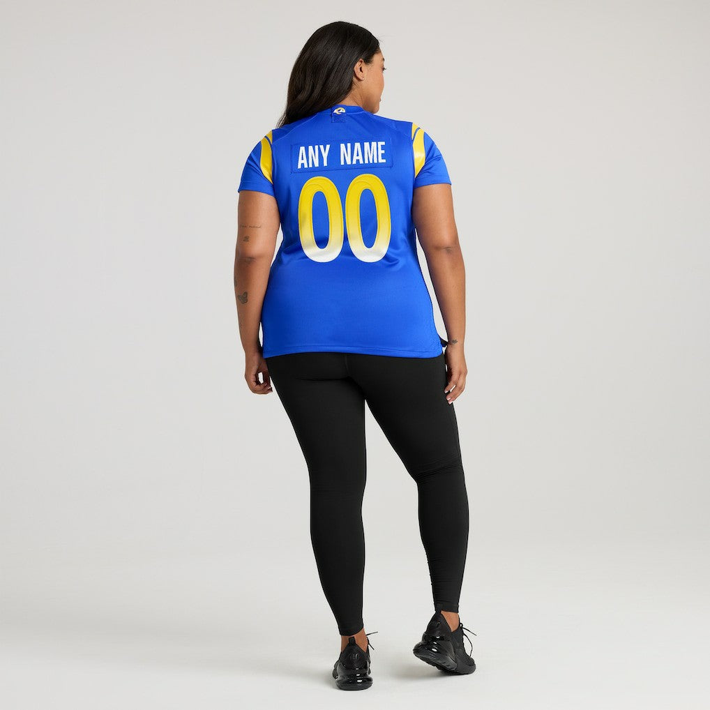 Los Angeles Rams Women's Custom Game Jersey - Royal outlet