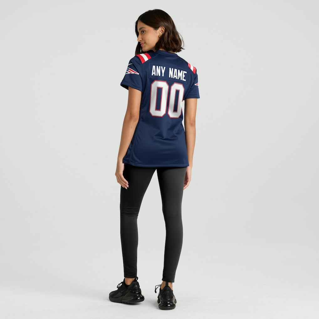 New England Patriots Women's Custom Game Jersey - Navy discount