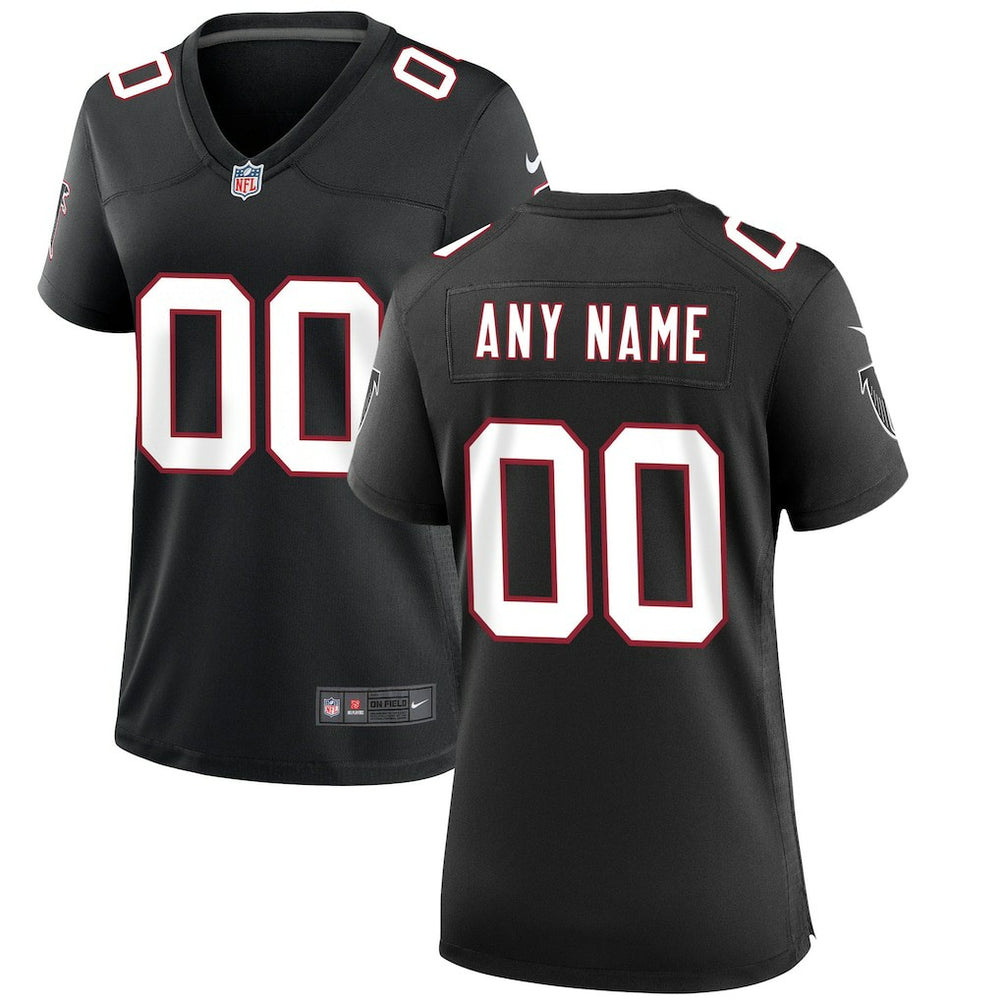 Atlanta Falcons Women's Throwback Custom Game Jersey - Black discount