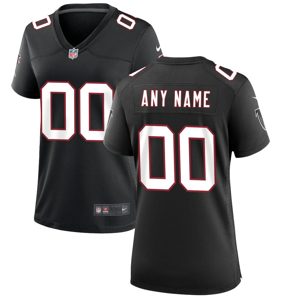 Atlanta Falcons Women's Throwback Custom Game Jersey - Black discount