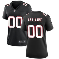 Atlanta Falcons Women's Throwback Custom Game Jersey - Black discount