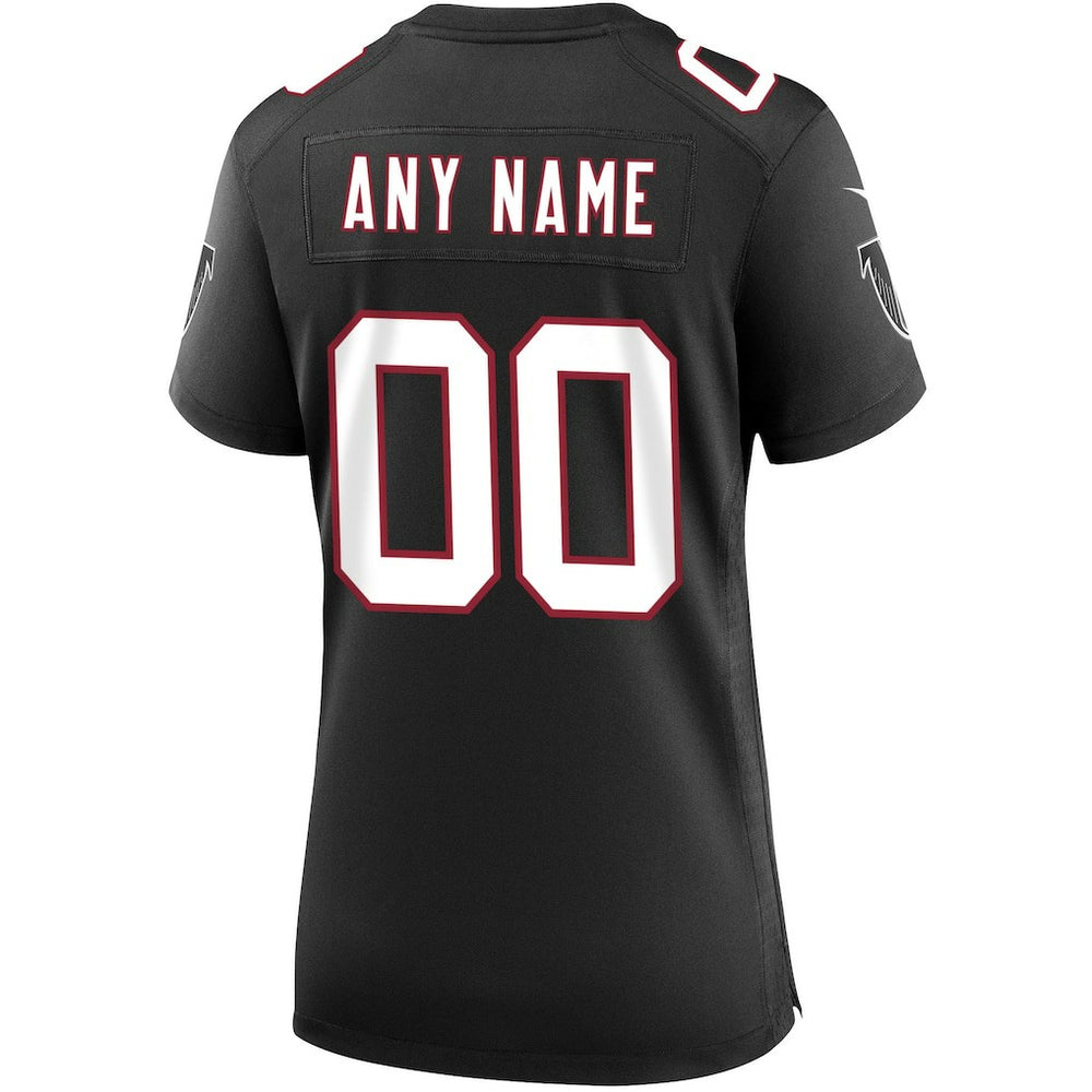 Atlanta Falcons Women's Throwback Custom Game Jersey - Black discount