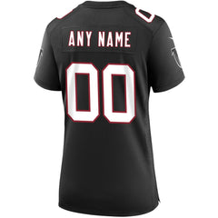 Atlanta Falcons Women's Throwback Custom Game Jersey - Black discount
